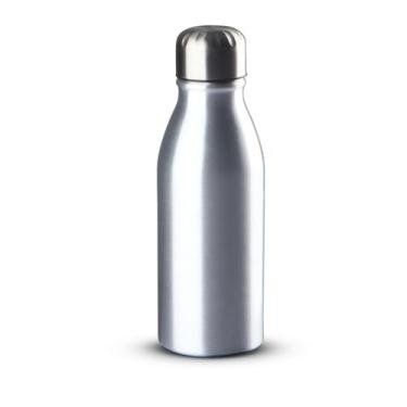 Imagem de Garrafa Squeeze de Alumínio 500ml | Tampa Inox Rosqueável com Anel de Silicone | Compacta, Ultra Leve 82g | Design Premium para Bolsa e Escritório (Prata)