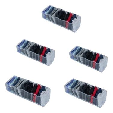 Imagem de 2X Kit 5 Organizadores De Gaveta Colmeia Calcinha Cueca Meia