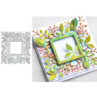 Imagem de Moldura de folhas de grama, matrizes de corte de metal, estênceis para álbum de recortes, faça você mesmo, álbum de recortes, decoração para fazer cartões de papel em relevo