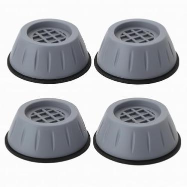 Imagem de Pés Niveladores Antivibração Universal com Sistema Antiderrapante para Máquina de Lavar, Geladeira, Lava-Louças e Móveis – Suporte Firme