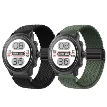 Imagem de LeyuBand Pulseiras magnéticas de nylon de 20 mm compatíveis com Coros PACE 2/APEX 2/APEX de 42 mm para homens e mulheres