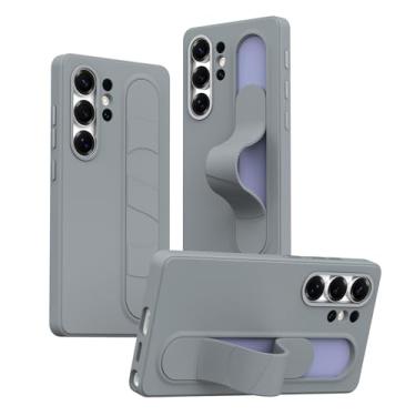 Imagem de Capa para Samsung Galaxy S25 Ultra com Botão Inteligente, Capa de Telemóvel com Aderência Permanente com Suporte, Capa de Botão Inteligente para Samsung S25 Ultra | Alça de Mão | Toque Macio |