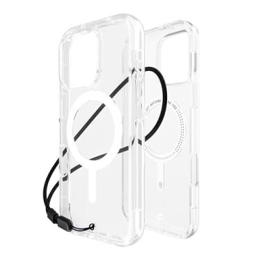 Imagem de BodyGuardz Capa Accent compatível com iPhone 16 Pro - Capa transparente à prova de choque com 4,7 m testada - compatível com MagSafe - Carregamento sem fio - Biséis elevados - Transparente