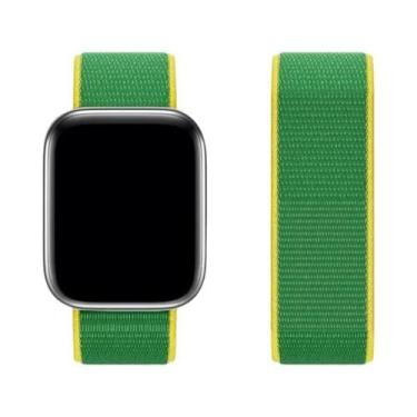 Imagem de Pulseira De Nylon Para Apple Watch Band 44mm 42 40mm 45mm 38 41mm Brac