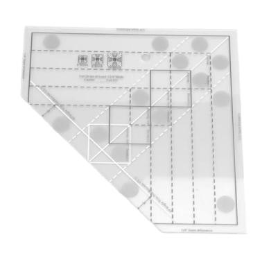 Imagem de Régua de colcha de grade, material acrílico, medição precisa para facilitar o design de colcha e roupas, ideal para entusiastas de bricolage e artesanato