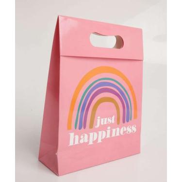 Imagem de Embalagem Presente Sacola Estampa Arco-Íris Marisa-74084, UN, Rosa