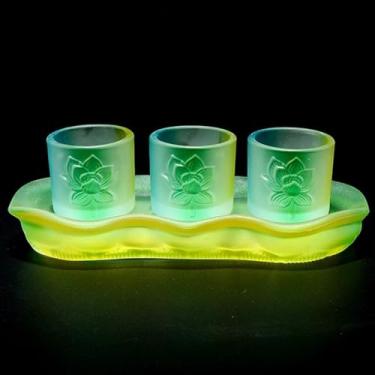 Imagem de FENNYYAR Copo de água buda com base de esmalte colorido de 3 peças, 4 cm, 4 cm, Deus da Riqueza, casa Buda