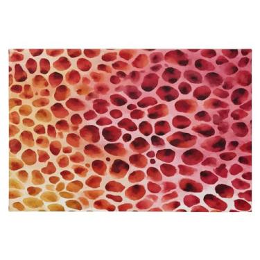 Imagem de CEBUGI Tapete de área 60 x 90 cm, macio, lavável, antiderrapante, com revestimento de borracha, estampa de leopardo, para sala de estar, quarto, decoração de casa