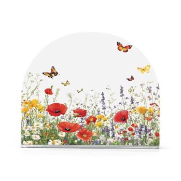 Imagem de xigua Porta-guardanapos para mesas de flores silvestres e borboletas – Porta-guardanapos para cozinha, porta-guardanapos de mesa, porta-guardanapos de coquetel, porta-guardanapos de papel400