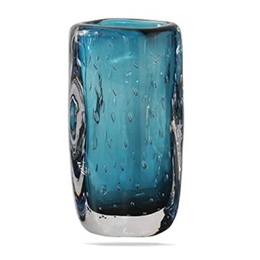 Imagem de Vaso de vidro para decoração de flores, vaso de vidro de luxo leve para sala de estar, arranjo de flores, vaso de vidro transparente, vaso de flores artificiais, decoração de casa, peça central