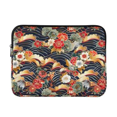 Imagem de Coikll Capa protetora para laptop Chinese Wave Elements à prova de choque para notebook de 13 a 14 polegadas