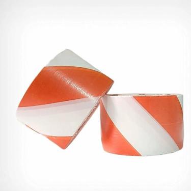 Imagem de Fita Zebrada Sinalização 200m Preta e Amarela  Demarcação De Área Segu