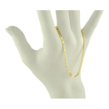 Imagem de Pulseira Feminina Ouro 18k 750 Maciça Piastrine 18 Cm Linda! - JOIE JO