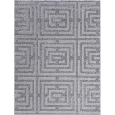 Imagem de Tapete para Sala Realce Eden 51 Cinza 2,00x2,50m - J Serrano