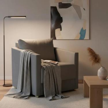 Imagem de Poltrona Decorativa Para Sala Recepção Manicure Consultório Celine Suede (Cinza)