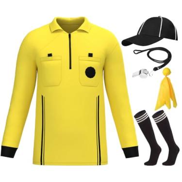 Imagem de REWANGOING Conjunto de meias masculinas com estampa de árbitro para basquete, futebol e futebol