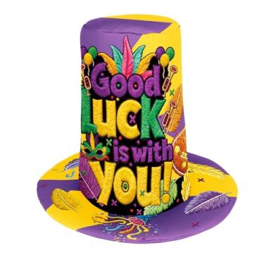 Imagem de Bemeiren Cartola de carnaval para mulheres e homens, chapéus de carnaval, engraçados, acessório de fantasia impresso em 3D para festivais e festas de carnaval