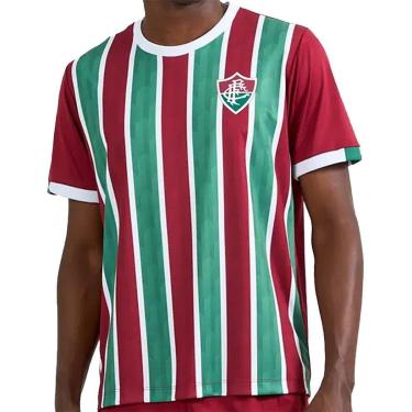 Imagem de Camiseta Braziline Fluminense Tratado Licenciada Vinho e Verde-Masculino