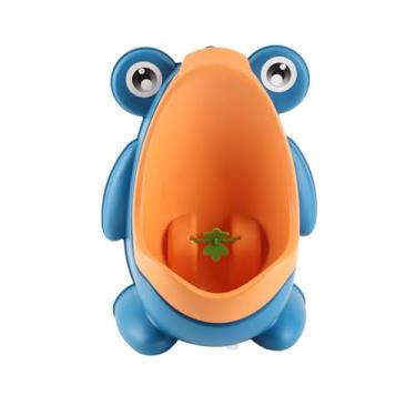 Imagem de Cffuvros Urinol de Treinamento Potty para Meninos, Mictório de Criança Montado Na Parede com Alvo Divertido de Desenho Animado, Proteção Contra Respingos de Altura Ajustável para B (Azul)