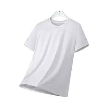 Imagem de Camiseta De Corrida Masculina De Verão Em Seda Gelada, Secagem Rápida,