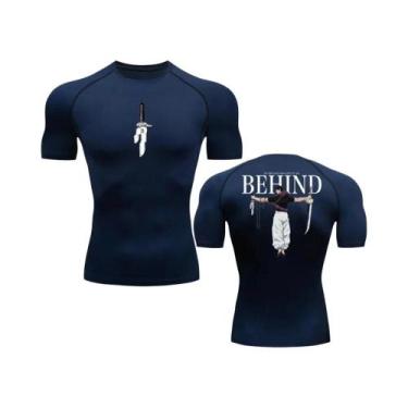 Imagem de Camisa De Compressão Masculina De Anime Respirável De Secagem Rápida P