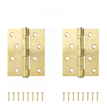 Imagem de Dobradiça para porta de casa de 4 polegadas em aço inoxidável escovado nas core