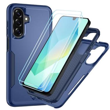 Imagem de Suncasetor Capa para Samsung Galaxy A16 5G/4G com protetor de tela HD [proteção contra quedas de grau militar] Proteção de corpo inteiro resistente à prova de choque para Galaxy A16 5G, azul/azul
