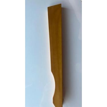 Imagem de 2 Pés Madeira maciça desenhado torneado pinus envernizado 45 cm - Comp