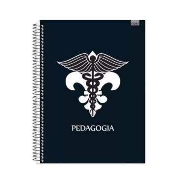 Imagem de Caderno Capa Pedagogia Espiral Universitario Uma Materia 96 Folhas