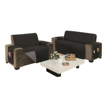 Imagem de Kit Protetor De Sofá 2 e 3 Lugares Matelado King Impermeável Preço Bai