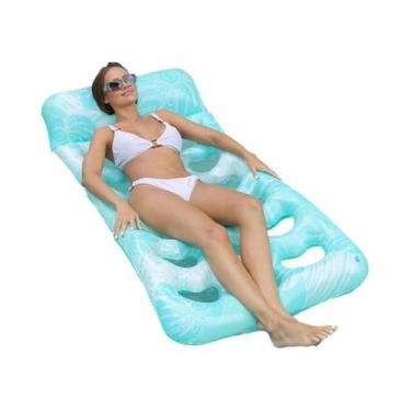 Imagem de Bóia Inflável Para Adultos Com Padrão De Folha Para Festa Na Piscina A