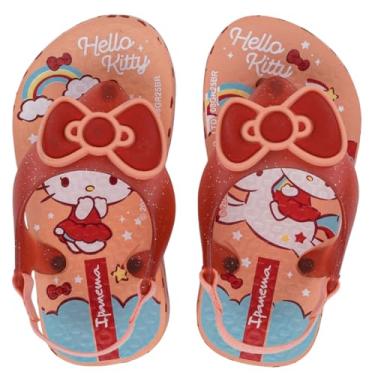 Imagem de Chinelo Infantil MeninaBebê Hello Kitty Baby Ipanema De Dedo Sandalia (Vermelho, BR, Criança de 1 a 3 anos, Faixa Numérico, 23, 24)