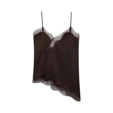 Imagem de Camisola Sem Mangas Com Renda Para Mulheres, Top Sexy Casual De Verão 