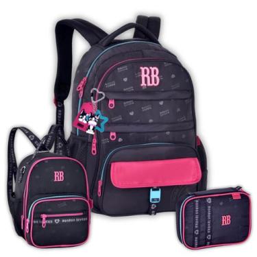 Imagem de Kit Mochila Costas Rebecca Bonbon Bolsa Lancheira e Estojo - Clio Styl