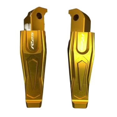 Imagem de Anti-derrapante Pedais de apoio para os pés do passageiro traseiro, para YZF R25 YZFR25 YZF-R25 2014-2020 YZF-R3 2017 2018 2019(Ouro)