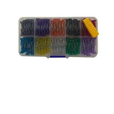 Imagem de Conjunto de fusível de carro combinado 50/100 peças para carros tipo lâmina automotiva fusíveis 2/3/5/7,5/10/15/20/25/30/35A com caixa e clipe (cor: 100 peças fusível médio)