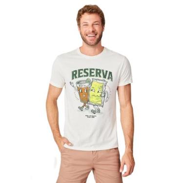 Imagem de Camiseta Estampada Mate Com Biscoito Reserva, P, Off white
