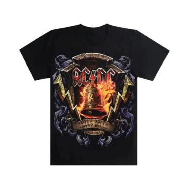 Imagem de Camiseta Unissex De Algodão Rock Band Acdc Manga Curta Tamanho S-3xl C