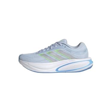 Imagem de adidas Tênis de corrida feminino Response 2, Crystal Sky/Silver Met./Lime Burst, 39