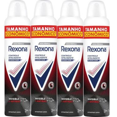 Imagem de Kit Desodorante Aerosol Rexona Antibacterial + Invisible 250ml - 4 Uni