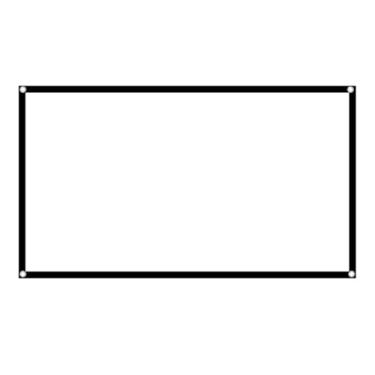 Imagem de Generic Cortina de Projeção Dobrável de Tela de Filme HD de Poliéster Brilhante Branco de Suspensão Fácil 100 Polegadas (100 polegadas)