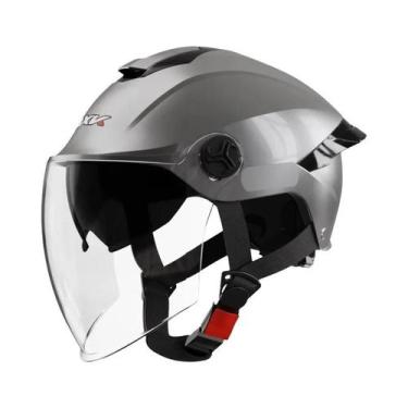 Imagem de Capacete De Motocicleta Aberto Preto De Verão Com Proteção Contra Impa