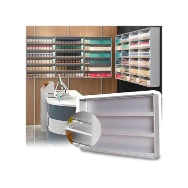 Imagem de Rack de exibição de varejo montado na parede para cigarros e charutos - vitrines de bancada de supermercado para negociantes de cigarros (62,5 x 15 x 90 cm) - Solução de armazenamento durável