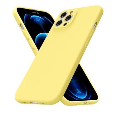 Imagem de uvcoat Capa de silicone para iPhone 12 Pro Max, capa fina de gel de borracha macia para mulheres e meninas, linda capa de telefone TPU fosco com proteção total da câmera, design simples minimalista