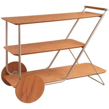 Imagem de Carrinho Bar Adega Elegance Castanho Em Metal Champanhe