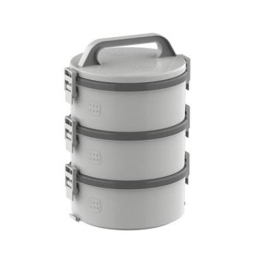 Imagem de Vianda Termica 03 Pratos 1234 Bege Soprano - Soprano Utilidades, BEGE