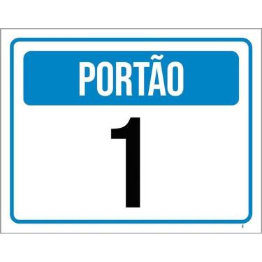 Imagem de Kit 5 Placa Acm Identificação Portão 1 18X23