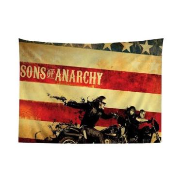 Imagem de Tapeçarias De Parede Boêmias Son of Anarchy American Crime Tv Mandala 