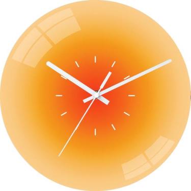 Imagem de Relógio de parede Modern Gradient Sunset 30cm em vidro temperado - yiw