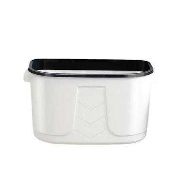 Imagem de Lixeira de mesa montada na parede Lata de lixo de plástico branco 370g